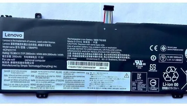 Alt view image 2 of 2 - 45WH L18M4PF0 battery for Lenovo ThinkBook 13s-IWL 13s-IML 14s-IWL 14s-IML