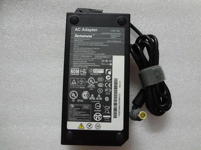 Main image of 42T5284 20V 8.5A 170W AC Adapter Charger For Lenovo W530 W520 Laptop 7.9x5.5 mm