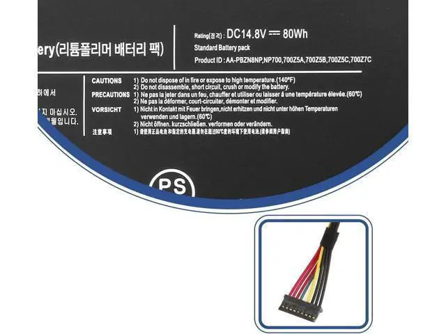Alt view image 2 of 3 - New 14.8V AA-PBZN8NP Battery For Samsung 7 NP700Z5A NP700Z5B NP700Z7C NP770Z7E Series
