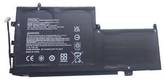 Main image of PG03XL Battery for HP Spectre x360 15-AP000 Series | 65Wh Shape B | Replaces 831532-421, 831758-005, HSTNN-LB7C | 11.55V | NOTE: 52.5Wh Shape A Not Compatible