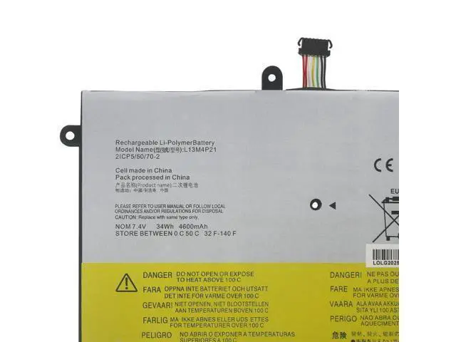 Alt view image 3 of 3 - L13M4P21/L13L4P21 34Wh Laptop Battery for Lenovo YOGA 2 11 (20332) - 7.4V 4700mAh Li-ion, Compatible with 121500223 121500224