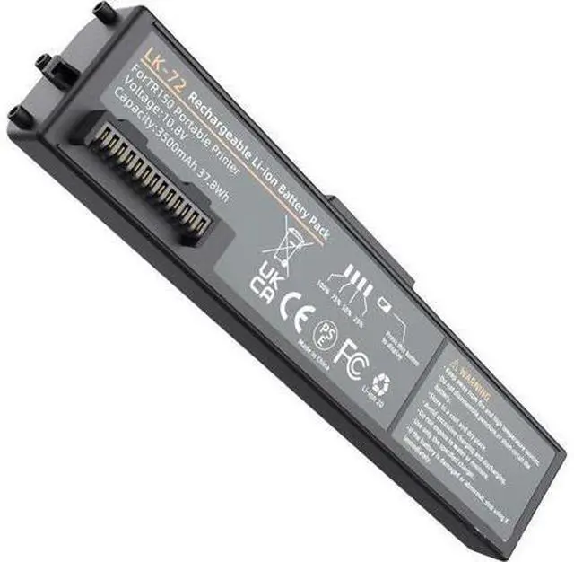 Main image of LK-72 10.8V 3500mAh 37.8Wh Li-ion Battery for Canon Pixma TR150 TR160 TR163 Portable Printer Replaces 4228C002 4228C003 Grade A Cells