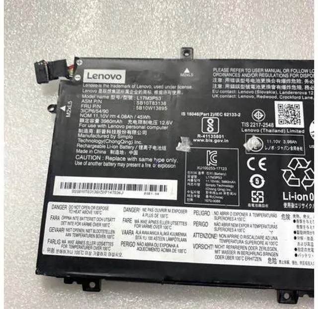 Alt view image 2 of 2 - 45WH L17M3P53 battery for Lenovo ThinkPad L480 L580 Series