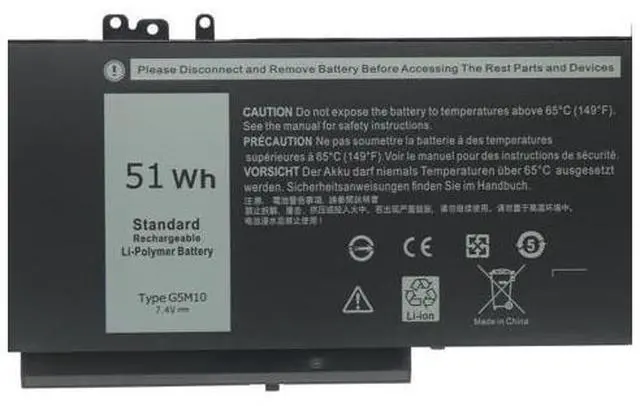 Main image of 51Wh G5M10 battery for dell Latitude 3160 E5250 E5450 E5550