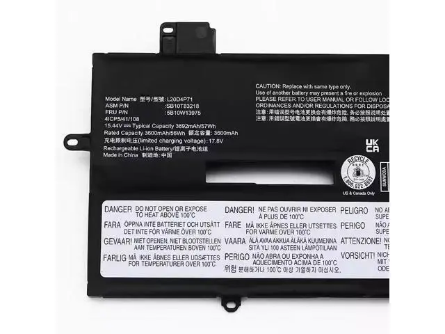 Alt view image 3 of 3 - Premium L20C4P71 Replacement Battery for Lenovo ThinkPad X1 Carbon 9th/10th Gen & X1 Yoga 6th/7th Gen (57Wh, 15.4V Li-ion) Compatible with SB10T83217, 5B10W13974