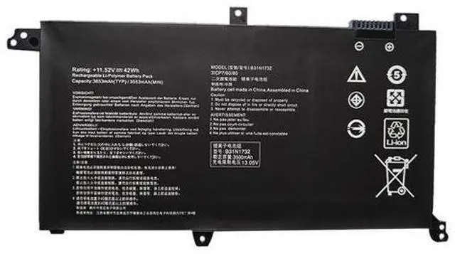Main image of B31N1732 Replacement Battery for ASUS VivoBook S14 S430FA S430FN X430UF X430UN R430FA F571GD | 11.55V 42Wh | Compatible with 0B200-02960000, B31Bi9H
