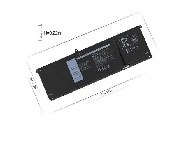 Alt view image 4 of 7 - 54Wh V6W33 Laptop Battery Replacement for Dell Inspiron 15 3520 3511 3515 3510 5510 5515 5310 5635 5625 5630 5635 7415 7435 7425 7430 7445 2n1 Latitude 3520 3330 3420 3320 Vostro 3515 3525.