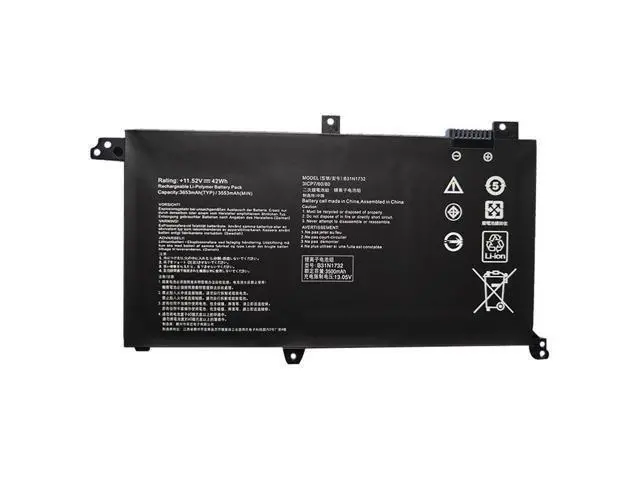 Alt view image 4 of 6 - B31N1732 Replacement Battery for ASUS VivoBook S14 S430FA S430FN X430UF X430UN R430FA F571GD | 11.55V 42Wh | Compatible with 0B200-02960000, B31Bi9H