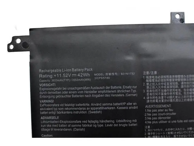 Alt view image 5 of 6 - B31N1732 Replacement Battery for ASUS VivoBook S14 S430FA S430FN X430UF X430UN R430FA F571GD | 11.55V 42Wh | Compatible with 0B200-02960000, B31Bi9H