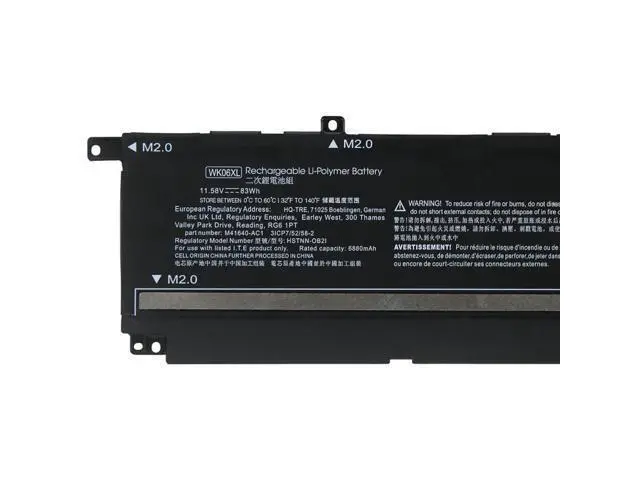 Alt view image 2 of 4 - 83Wh WK06XL Laptop Battery 11.58V for HP OMEN 17-ck0024ur 17-ck0020nr 17-ck0019u OMEN 17-CK Series, OMEN 16-B 16-K 16-N Series, Replace M41711-005 M41640-AC1 HSTNN-OB2I HSTNN-WB0C