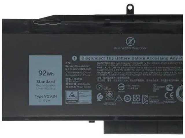 Main image of 92WH VG93N battery for DELL Precision 15 3520 3530 Latitude 15 5580 5590 5591