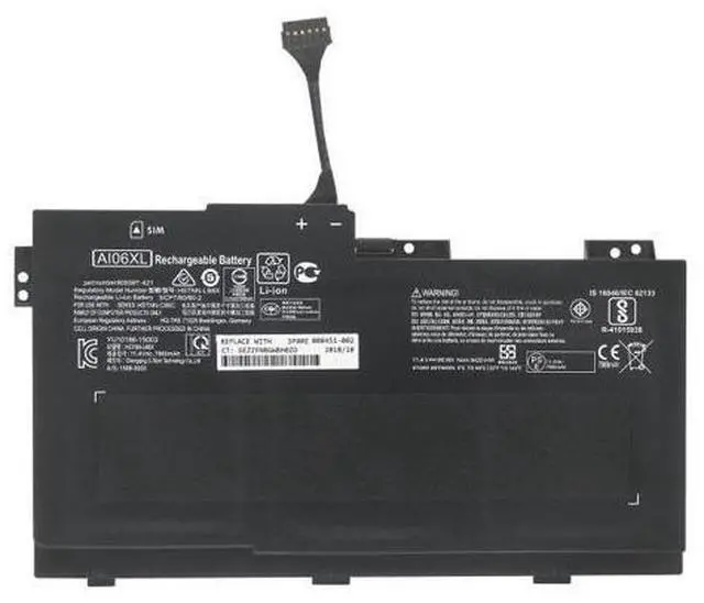 Main image of New AI06XL 11.4V 96Wh 6-Cell Li-ion Battery for HP ZBook 17 G3 Replaces 808451-002 HSTNN-C86C HSTNN-LB6X Grade A Cells