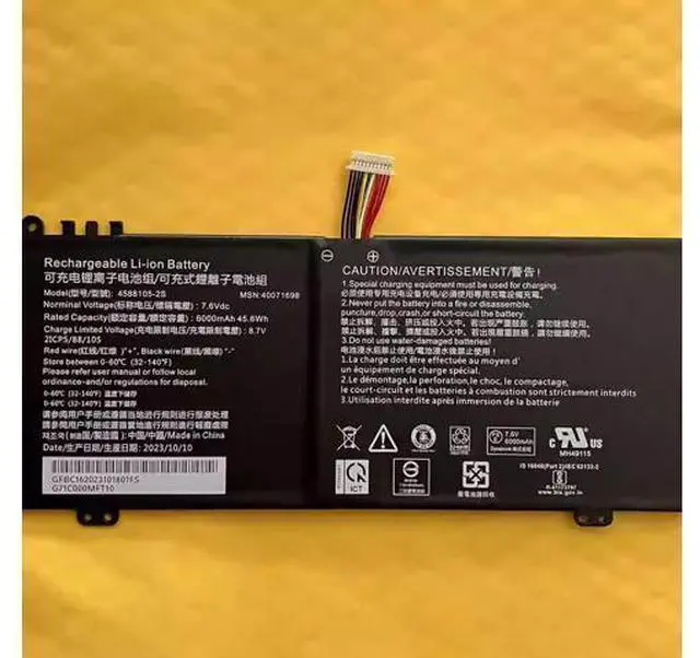 Main image of 4588105-2S 45.6Wh Battery for Dynabook Satellite Pro C40-G/C50D-B - Replacement for MEDION Akoya E15403 - 7.6V Li-polymer Laptop Battery (Compatible with 40071698, 4588106-2S)