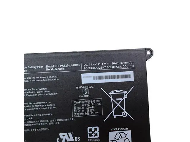 Alt view image 2 of 3 - PA5156U-1BRS Battery for Toshiba Satellite W30T-A, W30DT-A, WD35T, W35DT-A | 7.6V 3000mAh 23Wh Long-Lasting Li-ion Power