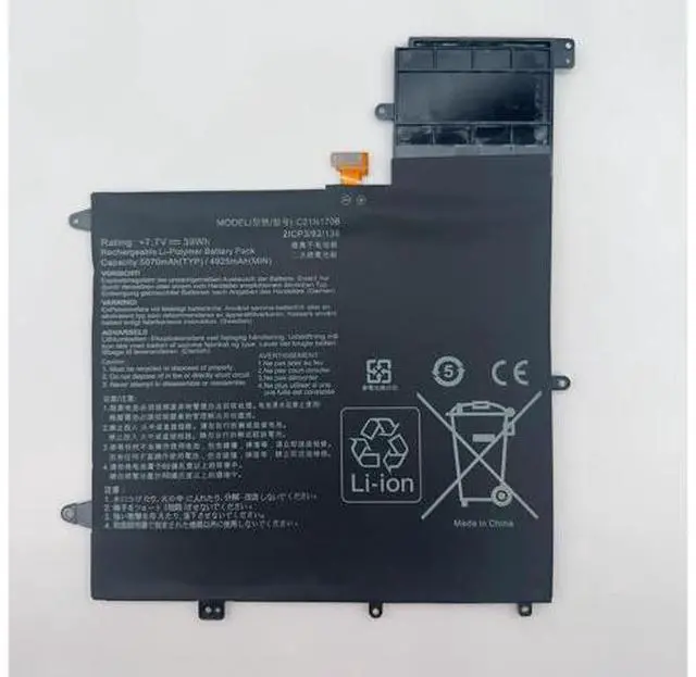 Main image of New C21N1706 7.7V 39Wh 4925mAh Li-Polymer Battery for ASUS ZenBook Flip S UX370UA UX370F Replaces 0B200-02420200 Grade A Cells
