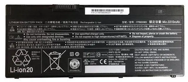 Main image of FPCBP531 FPCBP531AP FMVNBP247 14.4V 3310mAh Li-ion Battery for Fujitsu LifeBook T937 T938 T939 Series Compatible with CP721834-01 CP734928-01