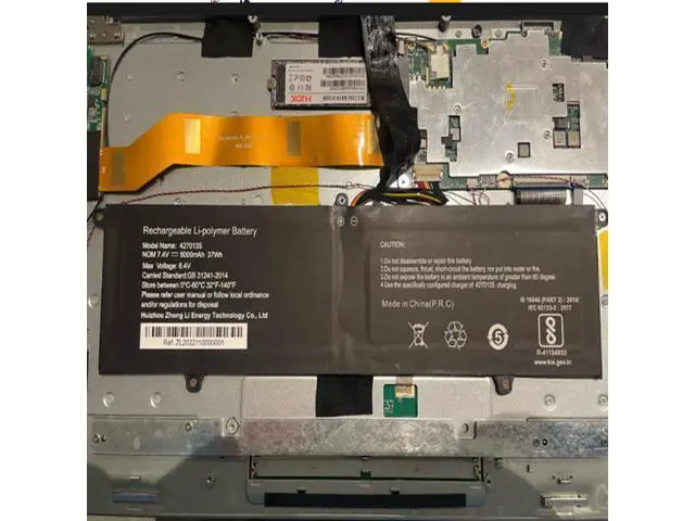 Alt view image 2 of 3 - New 4270135 5000mAh 7.4V Li-Polymer Battery for Haier S15-S U1500H U1510S Fusion5 LAPBOOK S15 N2 Replaces ZL-4270135-2S Grade A Cells