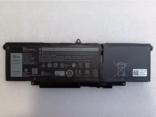 Alt view image 5 of 7 - 66DWX Laptop Battery for Dell Latitude 7340 7440 7640 7350 7450 7650 | 57Wh 4-Cell | Replaces 86D0Y, 0HYH8, WW8N8, P126F, P175G