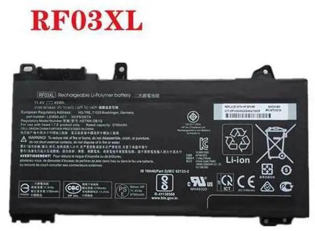 Main image of New RF03XL Laptop Battery for HP probook 455 450 g7 11.4V 45Wh RF03045XL L84354-005