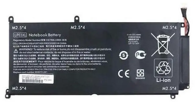 Main image of LP03XL 48Wh 11.4V Li-Polymer Battery for HP Envy 14-j 15-ae000 15-ah000 Replaces 807417-005 HSTNN-DB6X Grade A Cells Envy M6P Series