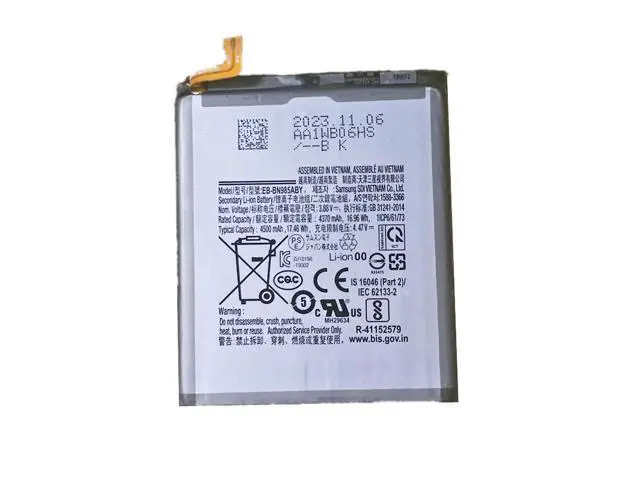 Alt view image 2 of 3 - 6-Pack New EB-BN985ABY 4.47V 4500mAh 17.46Wh Li-ion Battery for Samsung Galaxy Note 20 Ultra SM-N985 N986 N986U Compatible with Note 20 Ultra 5G 1 Year Warranty