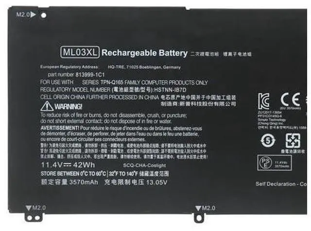 Main image of 42Wh ML03XL battery for HP Spectre x2 Removable PC 12