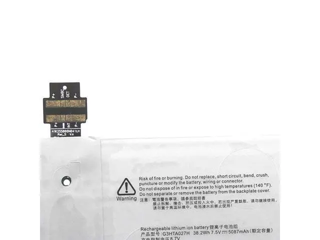 Alt view image 2 of 3 - G3HTA027H DYNR01 Battery for Surface Pro4 1724 -7.5V 38.2Wh 5087mAh Li-ion 12.3 Inch