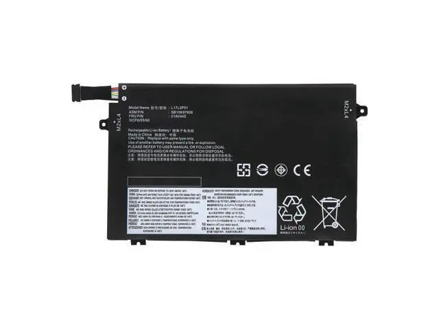 Alt view image 4 of 6 - L17M3P51 01AV446 Battery for Lenovo ThinkPad E480/E485/E495/E580/E585 - 45Wh 11.1V - Replaces SB10K97607, 01AV448, L17C3P51 (4080mAh)