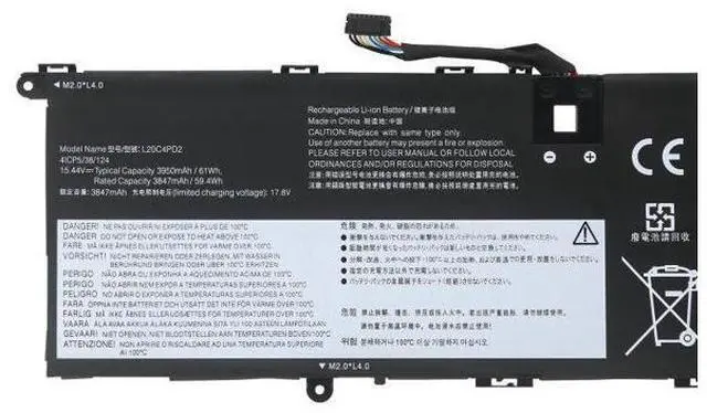 Main image of L20C4PD2 L20D4PD2 Battery for Lenovo ThinkBook 14p G2 ACH 20YN Series 15.44V 61Wh 3950mAh 4-Cell Li-ion Compatible with SB11C04258 SB11C04259 5B11C04255