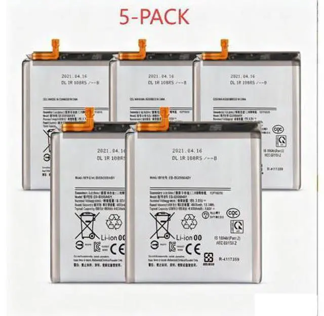 Main image of 4-Pack EB-BG998ABY 3.88V 5000mAh 19.4Wh Li-ion Battery for Samsung Galaxy S21 Ultra 5G G998 G998U Grade A Cells