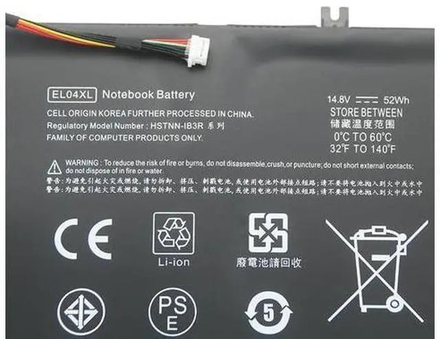 Main image of 52Wh EL04XL battery for HP ENVY TouchSmart 4-1000 tpn-c102 4-1100, 4-1200 Series | 14.8V 52Wh Li-ion | Compatible with TPN-C102, HSTNN-IB3R, HSTNN-UB3R | 681879-1C1