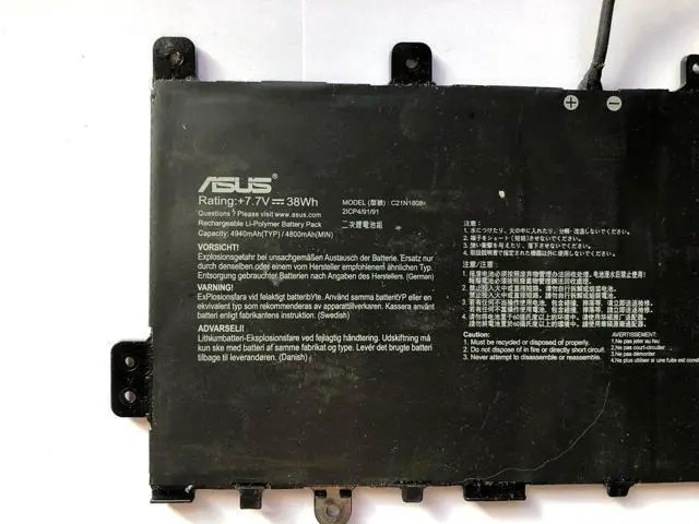 Alt view image 2 of 3 - 38WH C21N1808 battery for Asus Chromebook C523NA C423NA