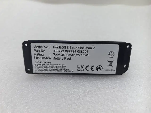 Main image of New 7.4V 2230mAh Li-ion Battery for Bose SoundLink Mini 2 II Replaces 088789 088796 088772 Grade A Cells 12 Month Warranty