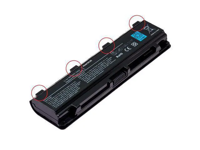 Alt view image 4 of 6 - 10.8V 48Wh 6-Cell Li-ion Battery for Toshiba Satellite C840 C845 C850 C855 C870 C875 L850 L855 Replaces PA5025-1BRS PABAS261 PA5024U-1BRS PA5026U-1BRS PA5023U-1BRS