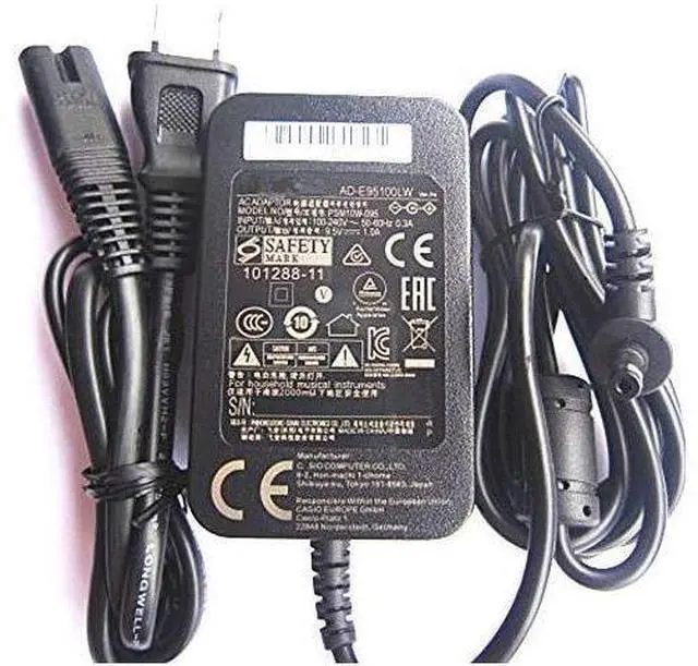 Main image of AC Adapter for CASIO 9.5V 1.0a AD-E95100LW PSM10W-D95 AD-E95100LJ AD-E9100L AD-E95 SA-46/47 SA-76 CTK-101 CTK-1100 4.8MM 1.7MM