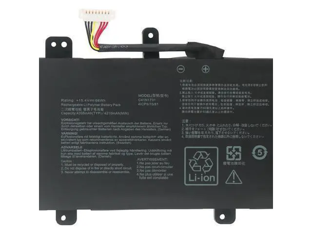 Alt view image 5 of 7 - 66Wh C41N1731 battery for Asus ROG Strix GL504 GL504GM