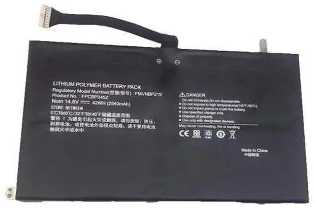 Main image of New FMVNBP219 42Wh 14.8V Li-Polymer Battery for Fujitsu LifeBook UH552 UH572 Replaces FPCBP345Z FPB0280 Ultra-Slim Design Grade A Cells 12 Month Warranty