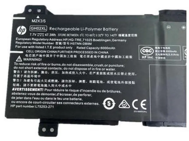 Main image of 47.3WH GH02XL battery for HP Chromebook 14 G6 14A-NA