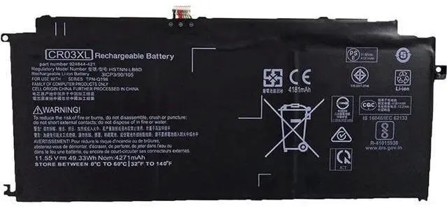 Main image of 49.33WH CR03XL battery for HP Envy X2 12-E000 12-G000