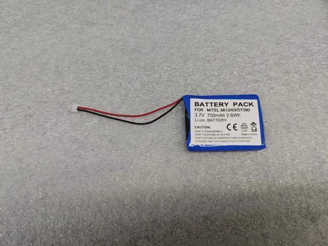 Alt view image 3 of 3 - New 700mAh 3.7V Li-ion Battery for Mitel 5613/5614 5603 DT390 DECT Phone Replaces 5613/03/DT390 BKB201010/1 Grade A Cells 12-Month Warranty
