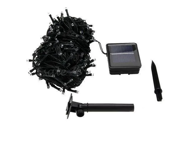 Alt view image 5 of 6 - Solar Power 200 LED Light String Fairy Xmas Garden Party Green Waterproof 22M