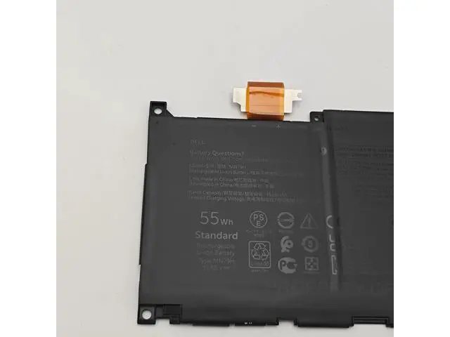 Alt view image 2 of 3 - 55Wh Replacement Battery for Dell XPS 13 Plus 9320 / 9340 / 9345 Compatible with MN79H / NXRKW / 0NXRKW 11.55V Li-ion (Black)