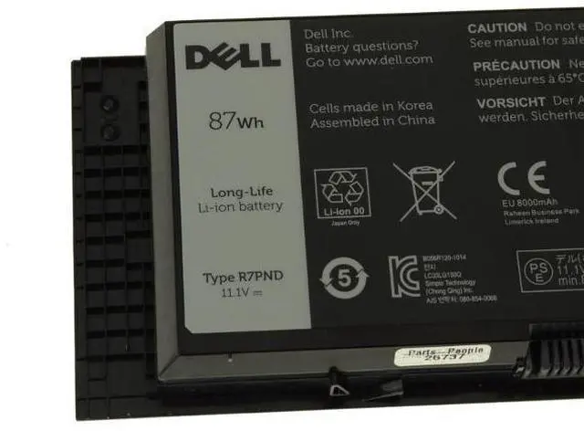 Main image of 87WH R7PND battery for DELL OEM Precision M4600 M4700 M4800 M6600