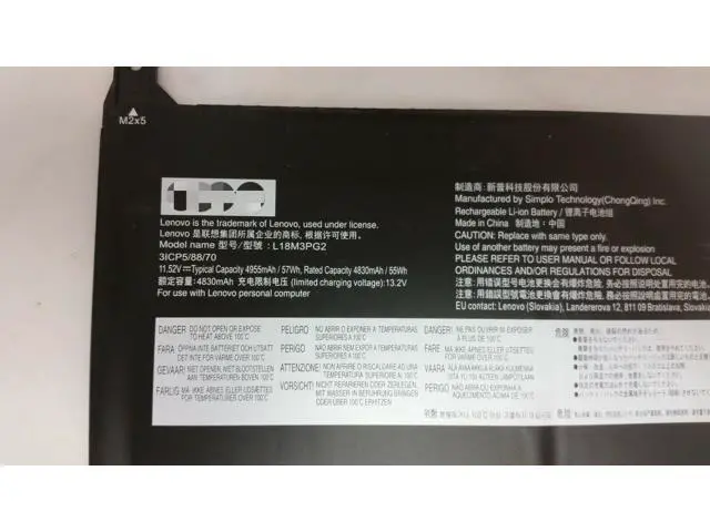 Alt view image 2 of 4 - NEW L18M3PG2 L18L3PG2 Replacement Battery For Lenovo Notebook 5B10T04978, 5B10T09113 11.52V 4955mAh