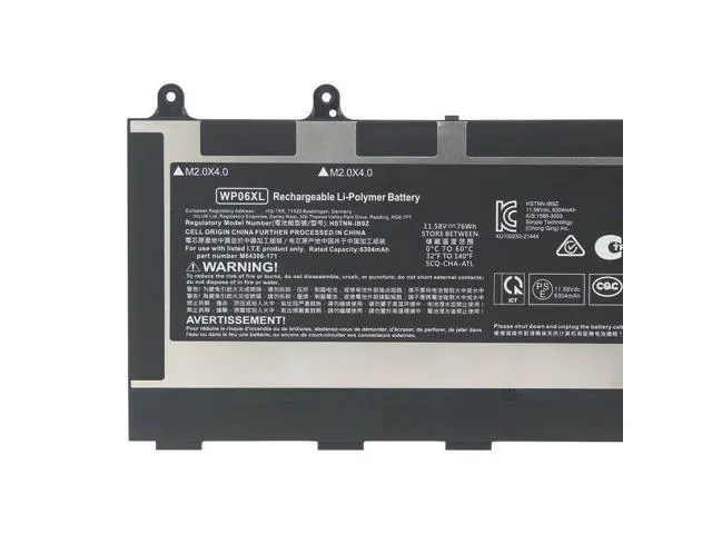 Alt view image 5 of 6 - 76WH WP06XL battery for HP ZBook Firefly 16 G10 Mobile Workstation