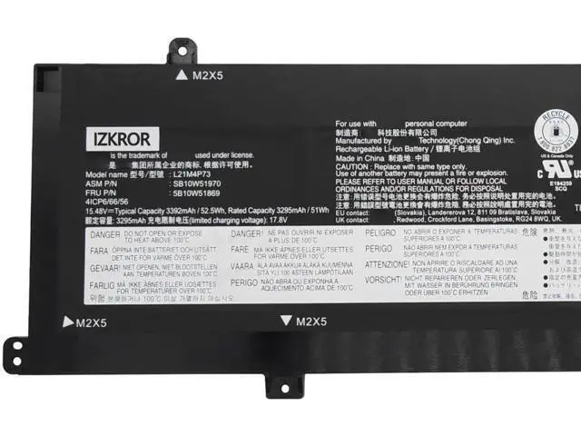 Alt view image 2 of 4 - 15.48WH L21M4P73 battery for Lenovo ThinkPad P16s T16 1st generation
