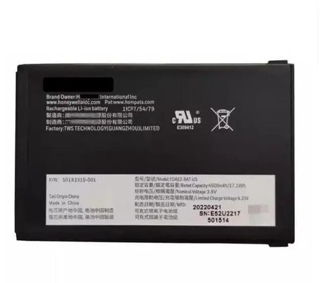 Main image of 50183310-001 BAT-EDA52 Battery Pack 3.8V, 4500mAh, Rechargeable Li-Ion for Honeywell EDA52 Data Collector Scanner