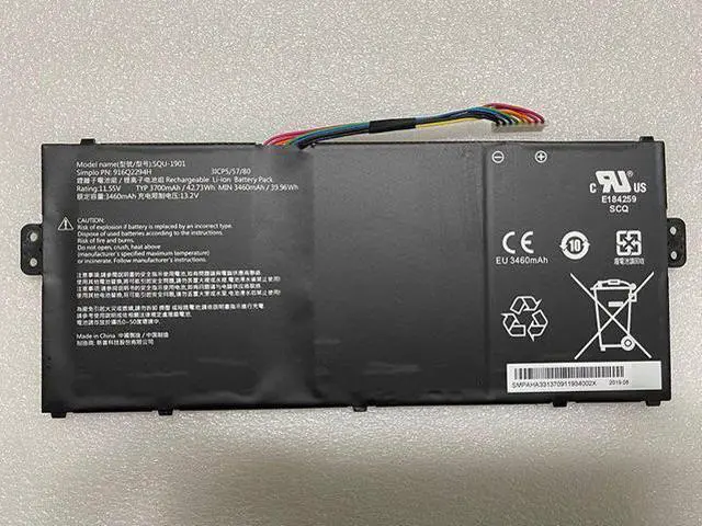 Main image of 42.73WH SQU-1901 battery for Hasee SQU-1901 916Q2294H 3ICP5/57/80