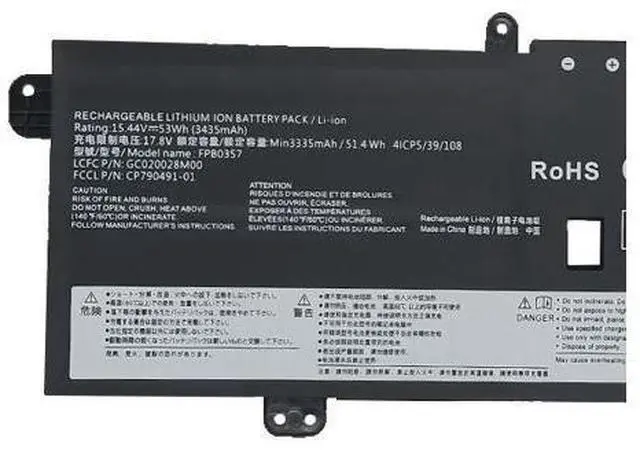 Alt view image 5 of 5 - 53WH FPB0357 battery for Fujitsu GC020028M00 CP790491-01 41CP5/39/108