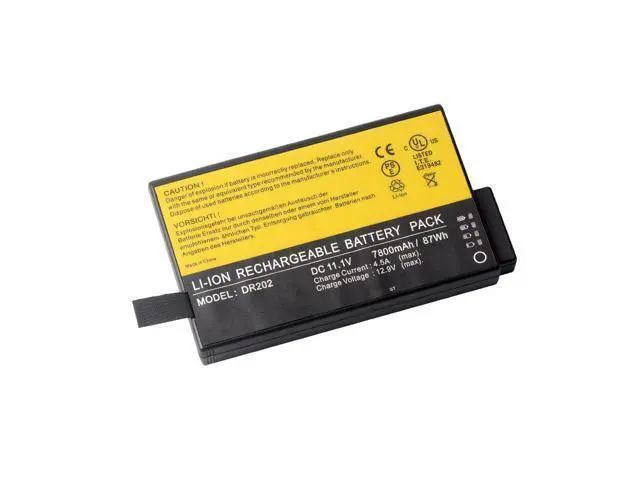 Alt view image 3 of 3 - DR202 87Wh Rugged Laptop Battery for Getac X500/V100/V200/S400 - Replacement for BP-LP2900/33-01PI, BP-LC2600/32-01PI - 11.1V Li-ion Mil-Spec Battery (Compatible with M230, DR202i, ME202 Series)